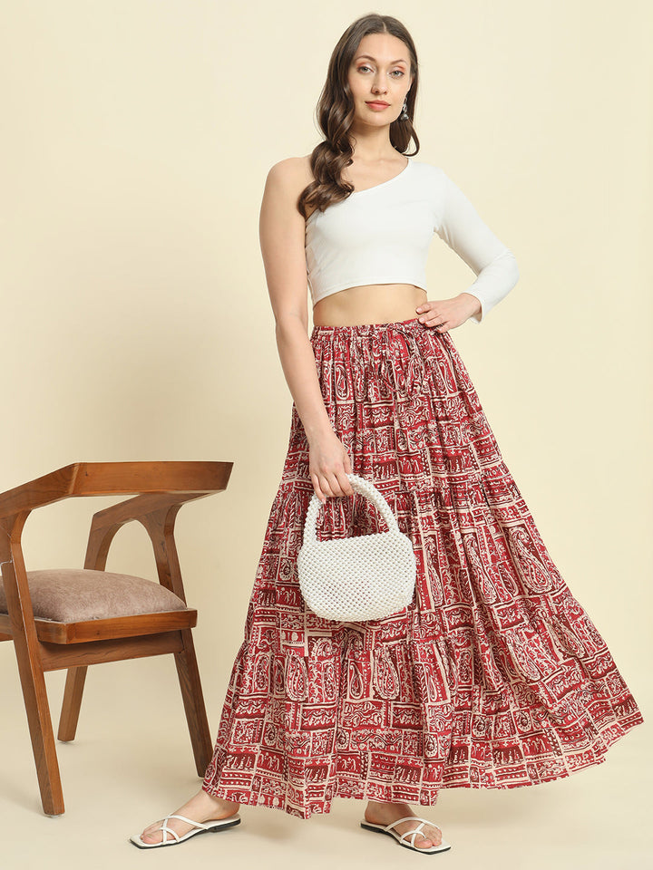 Kbz maroon cotton printed ethnic wear – wholesale manufacturer &amp; exporter from India