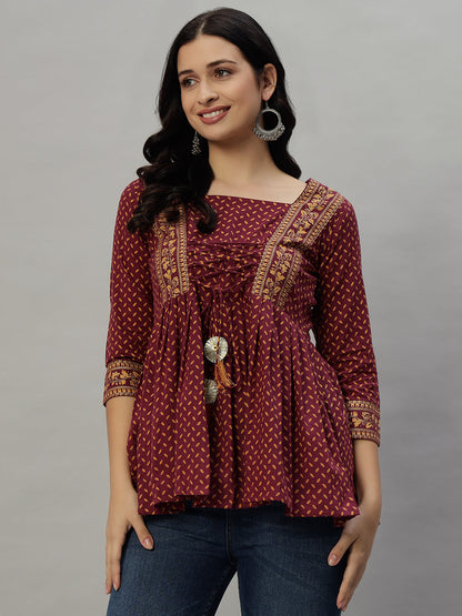 Cotton Printed Regular Top