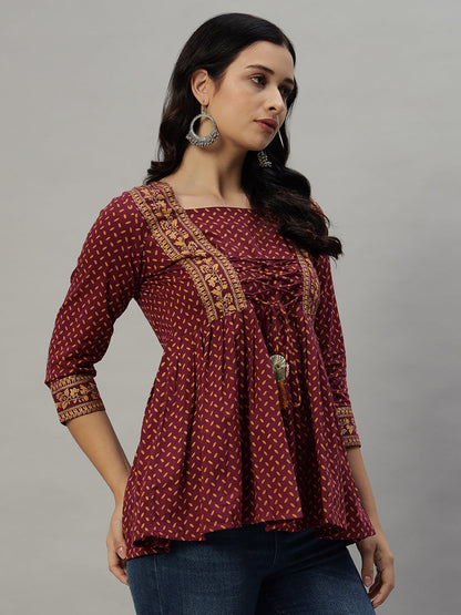 Cotton Printed Regular Top