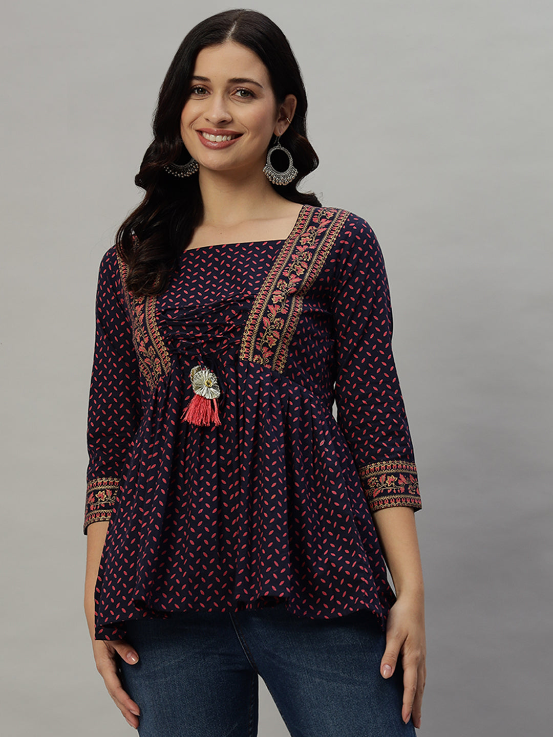 Cotton Printed Regular Top
