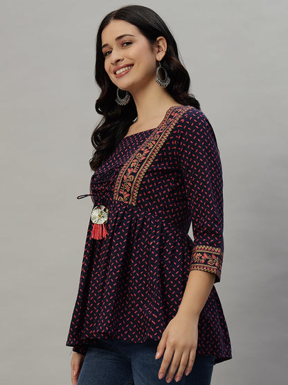 Cotton Printed Regular Top