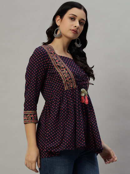 Cotton Printed Regular Top