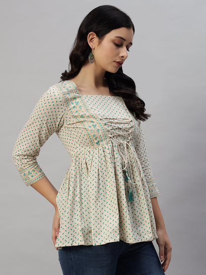 Cotton Printed Regular Top