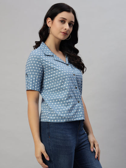 Cotton Printed Casual Short Top