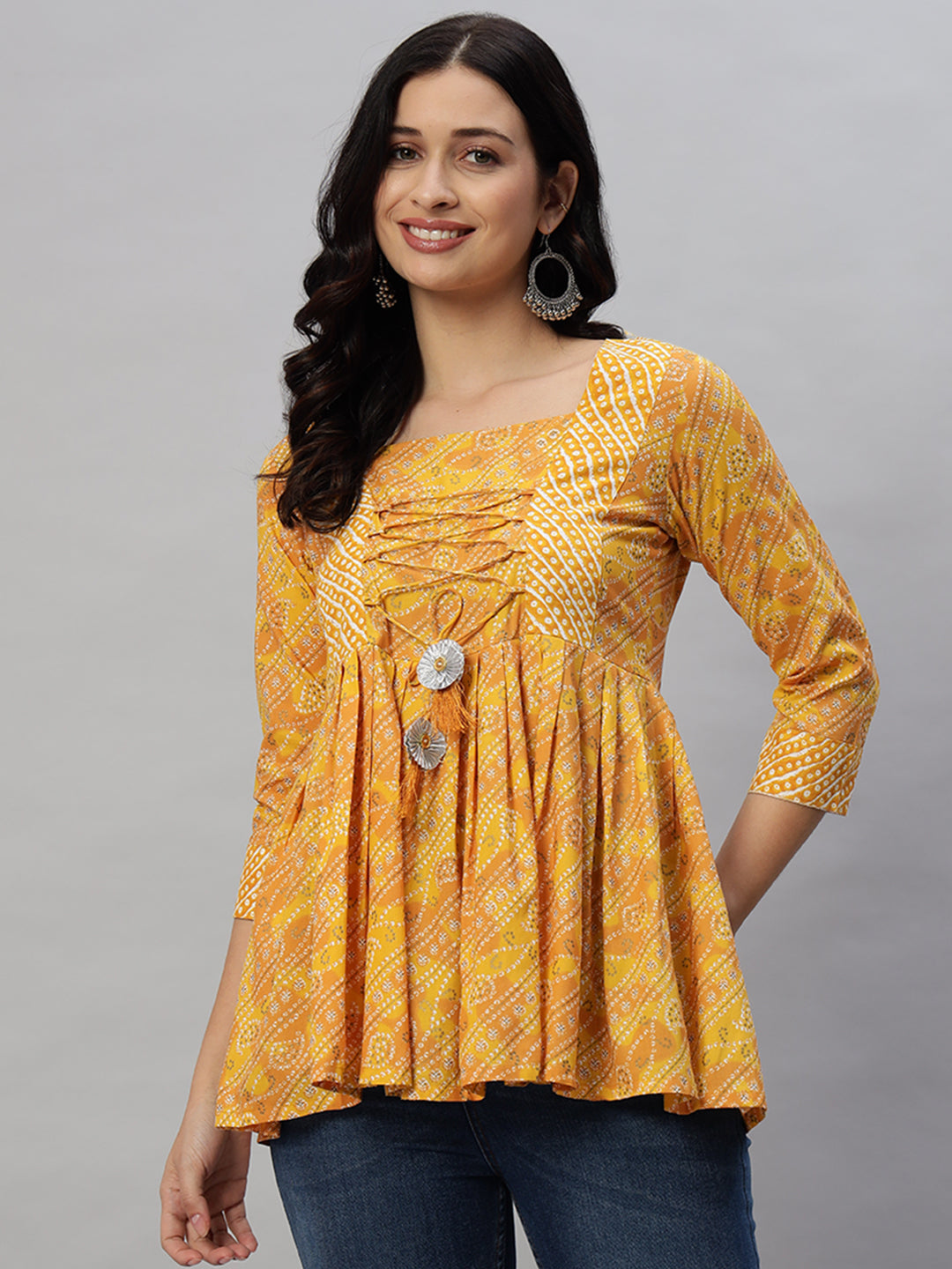 Rayon Printed Regular Top