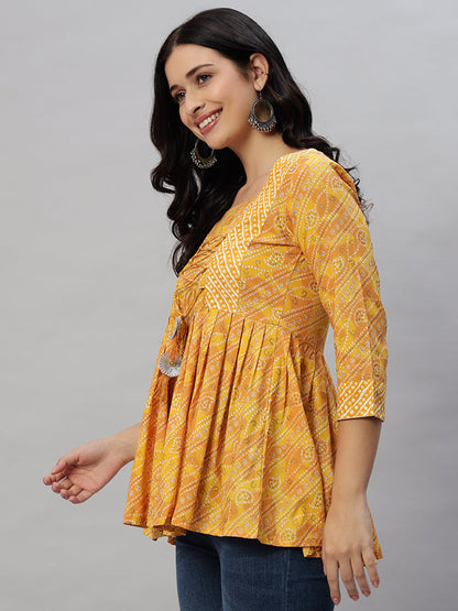 Rayon Printed Regular Top