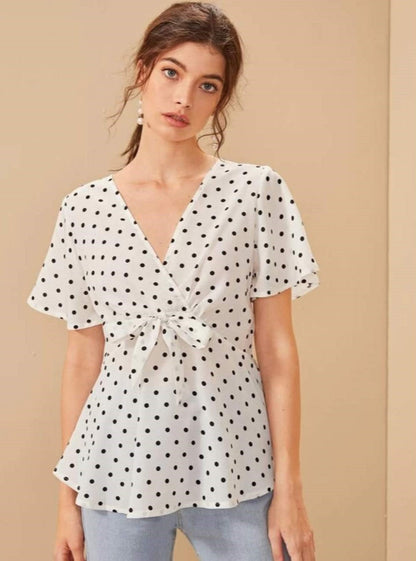 Rayon Short Sleeves Partywear Women Tops