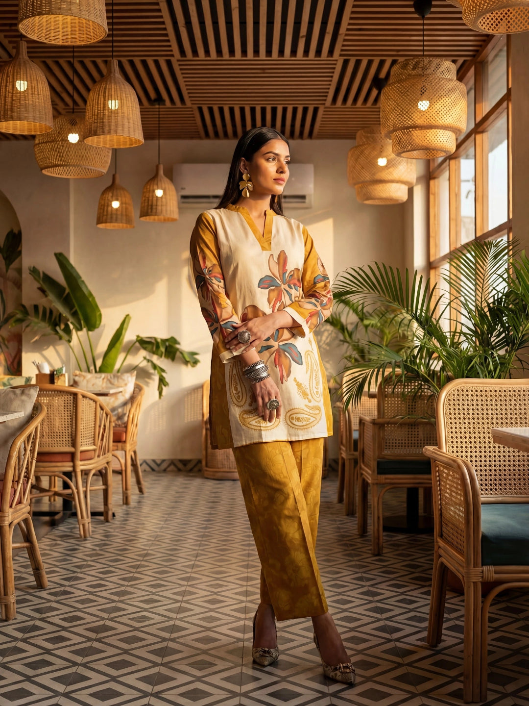 Printed Cotton Co-Ord Set