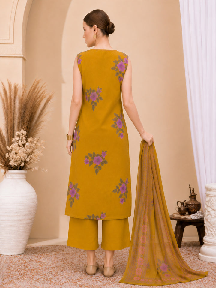Pure Cotton Printed Straight Kurta Set With Dupatta