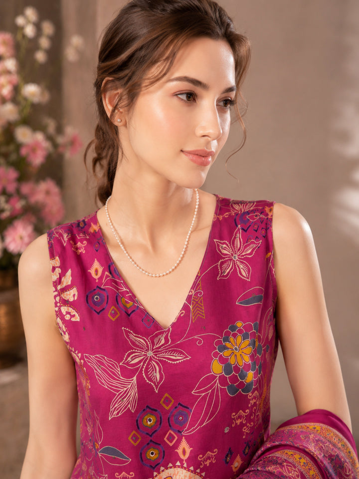 Pure Cotton Printed Straight Kurta Set With Dupatta