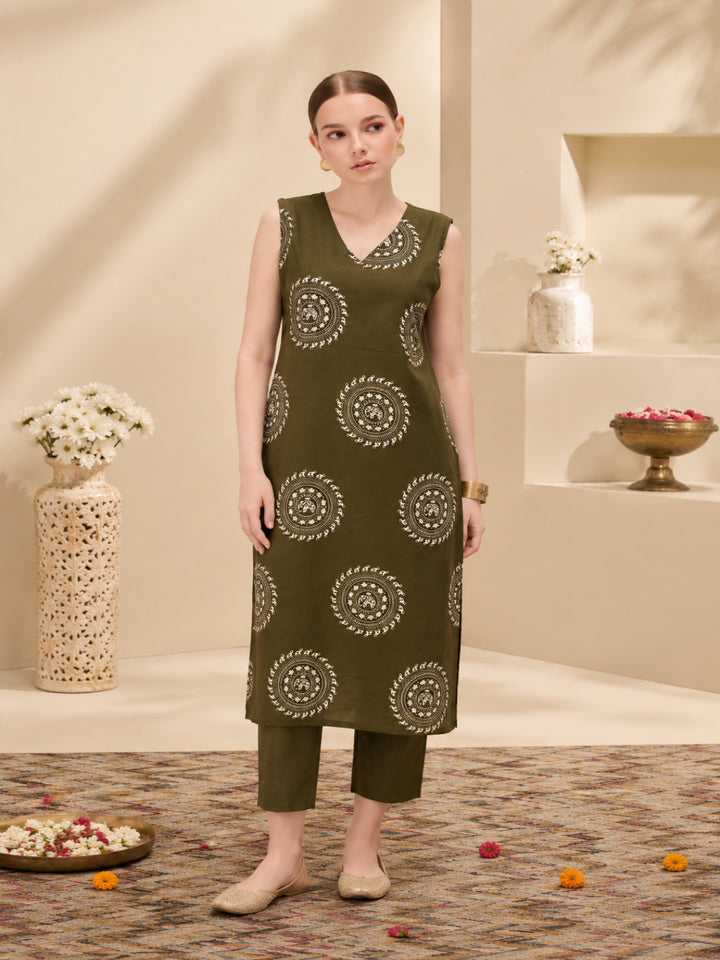 Pure Cotton Printed Straight Kurta Set With Dupatta