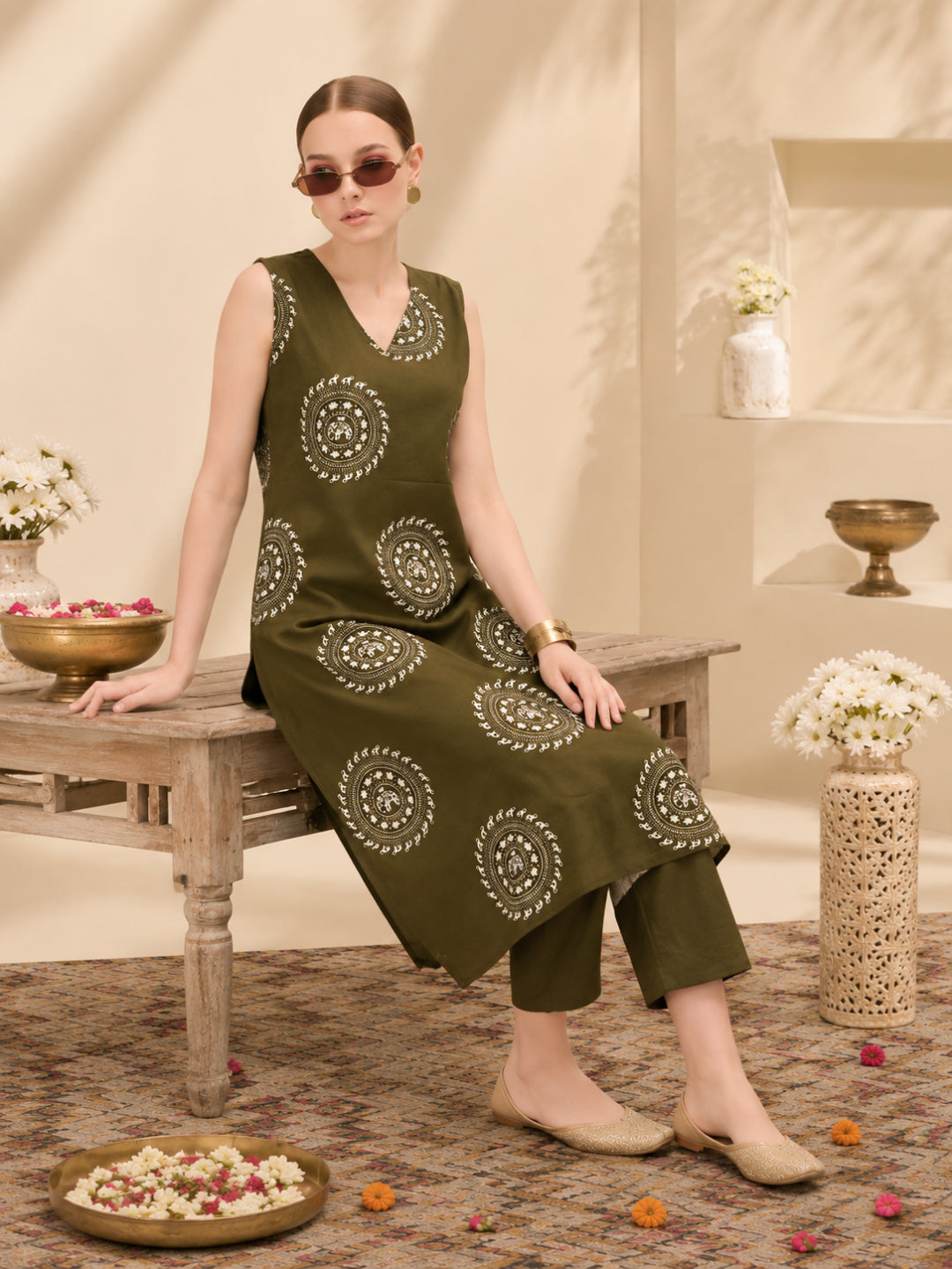 Pure Cotton Printed Straight Kurta Set With Dupatta