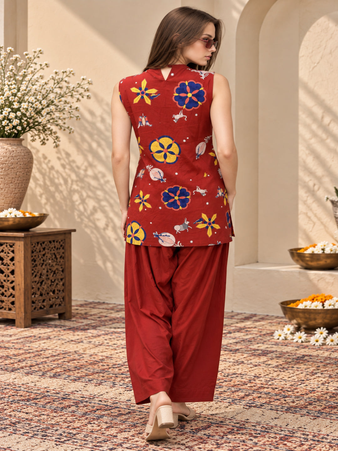 Pure Cotton  Straight Kurta Set With Dupatta