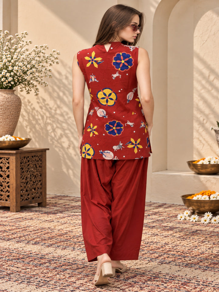 Pure Cotton  Straight Kurta Set With Dupatta
