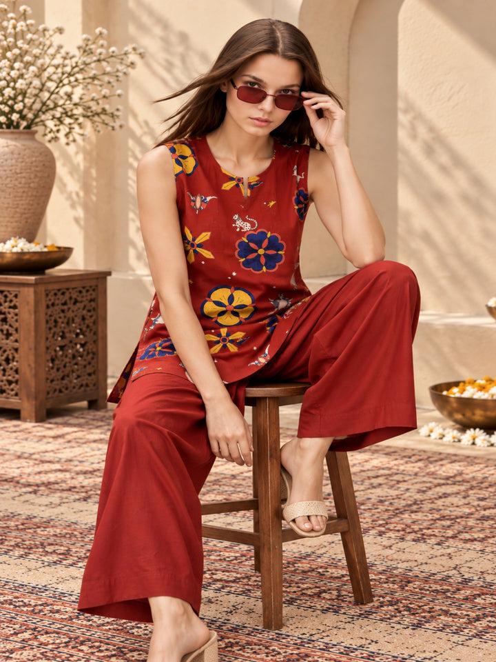 Pure Cotton  Straight Kurta Set With Dupatta