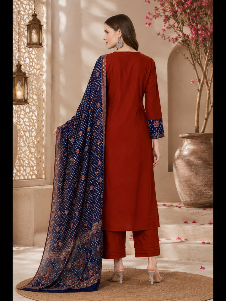 Pure Cotton Kurta Anarkali Kurta Set With Dupatta