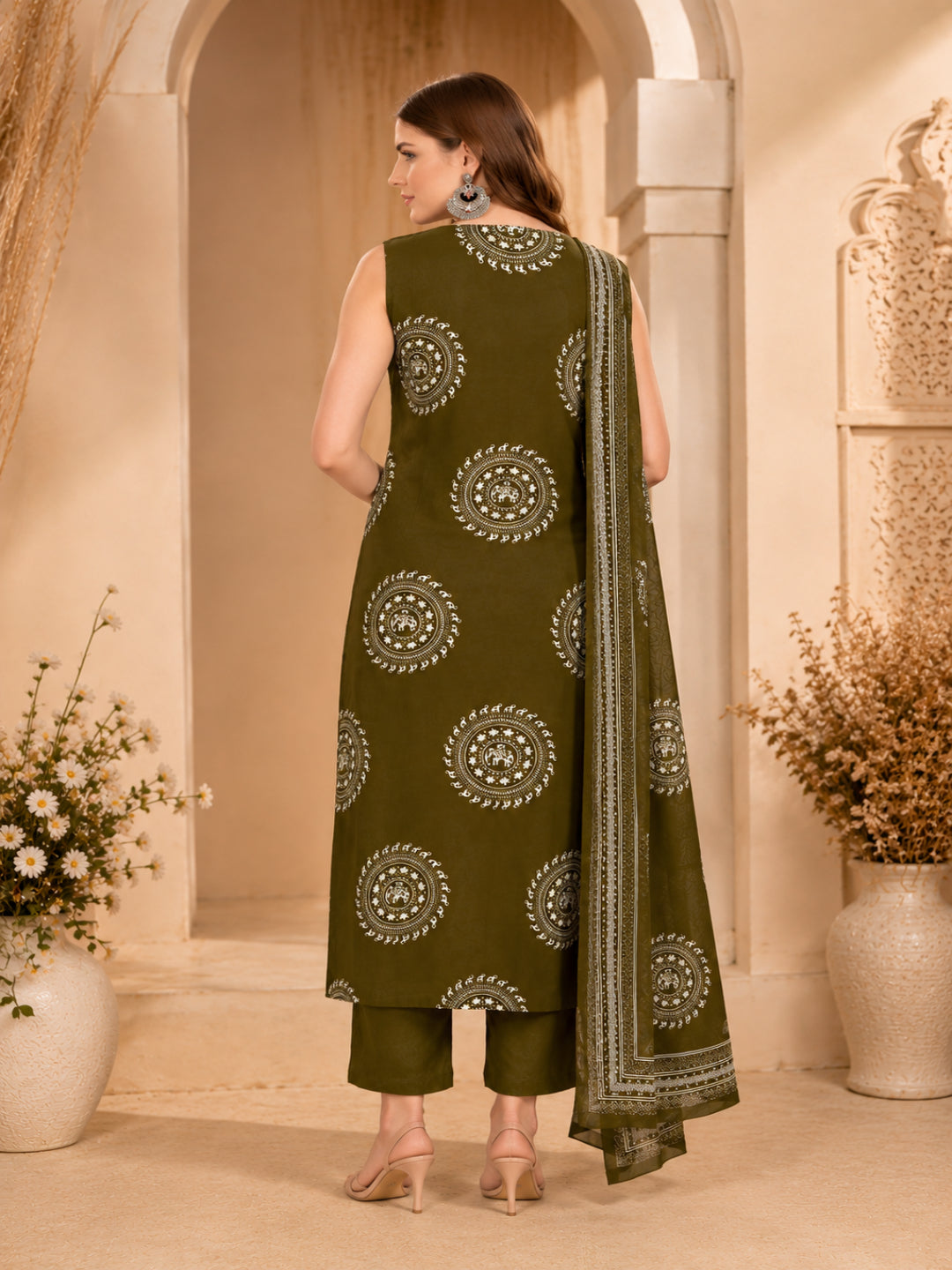 Pure Cotton Printed Straight Kurta Set With Dupatta