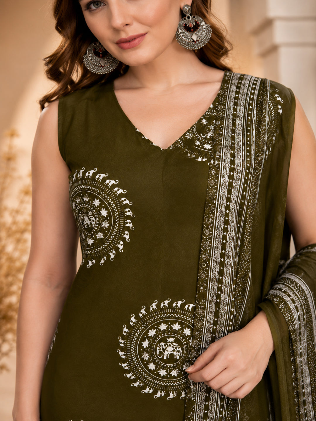 Pure Cotton Printed Straight Kurta Set With Dupatta
