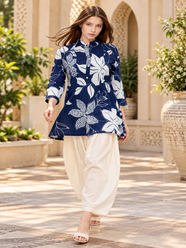 Pure Cotton Printed Straight Kurta Set With Dupatta