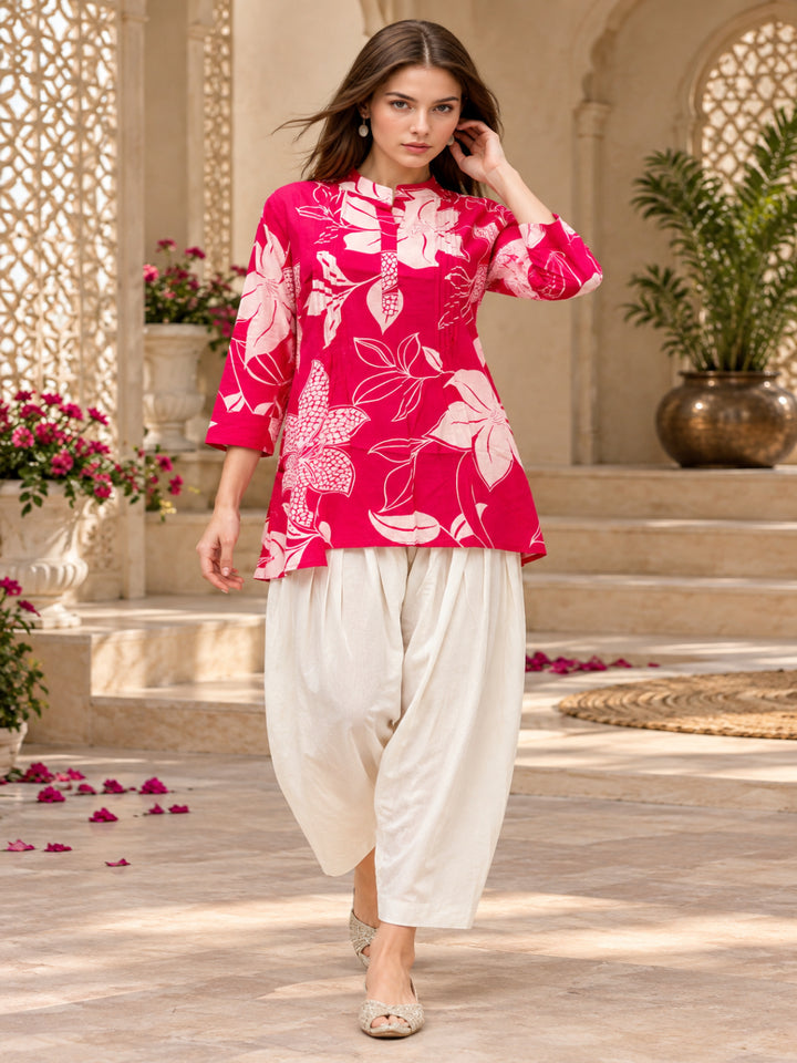 Pure Cotton Printed Straight Kurta Set With Dupatta