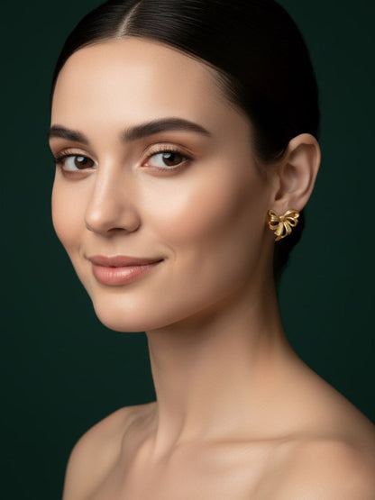 Beautiful Ribbon Bow Studs