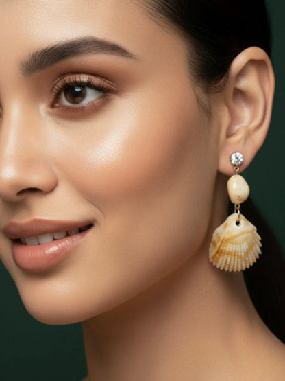 Unique Sea Shell Drop Earrings