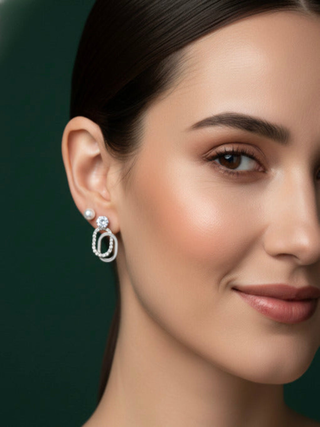 Pack of 2 Silver-plated Pearl Studs &amp; Earrings