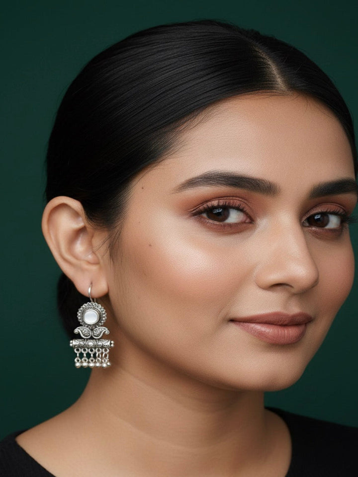 German Silver Ethnic Earrings
