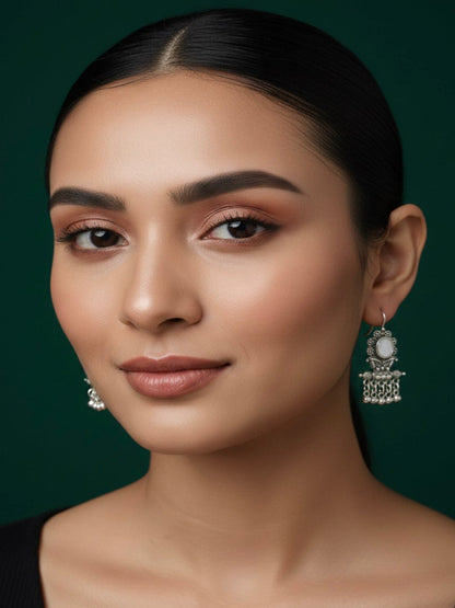 German Silver Ethnic Earrings