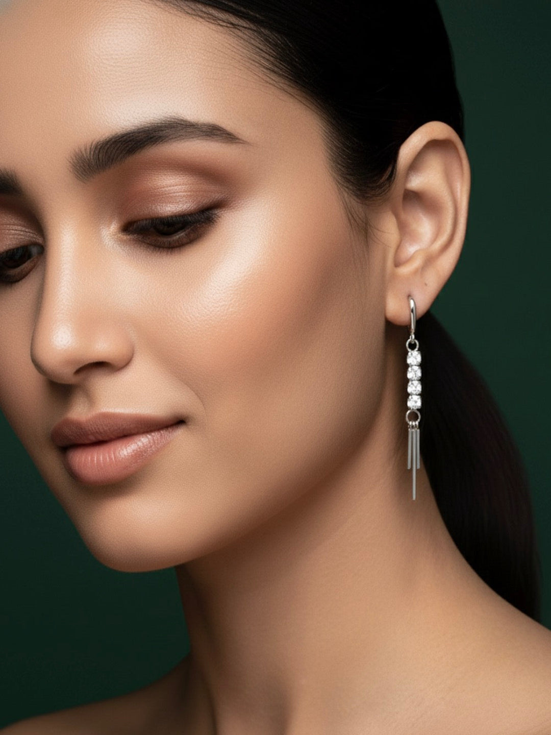 Trendy Style Diamond Tassels Earrings