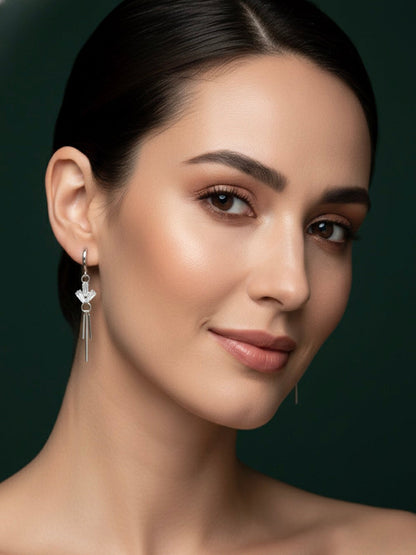 Trendy Fancy Diamond Tassels Earrings