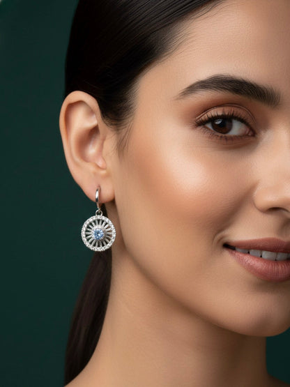 Silver Plated Circular Shaped Earrings