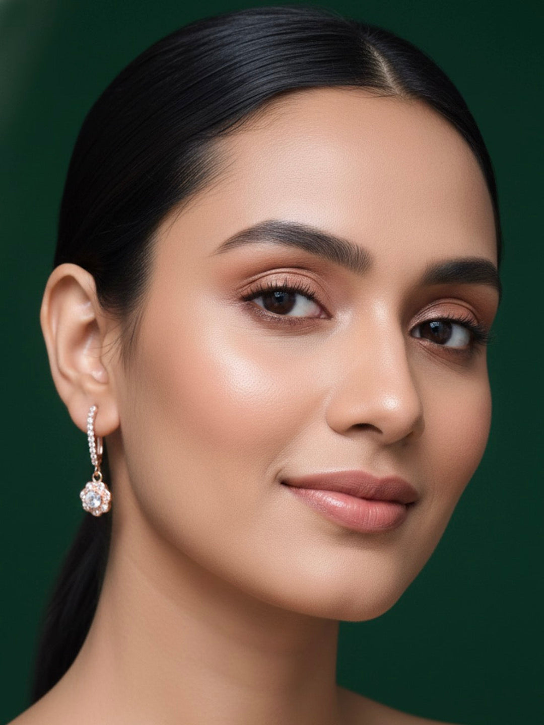 Gold Plated Diamond Hoops