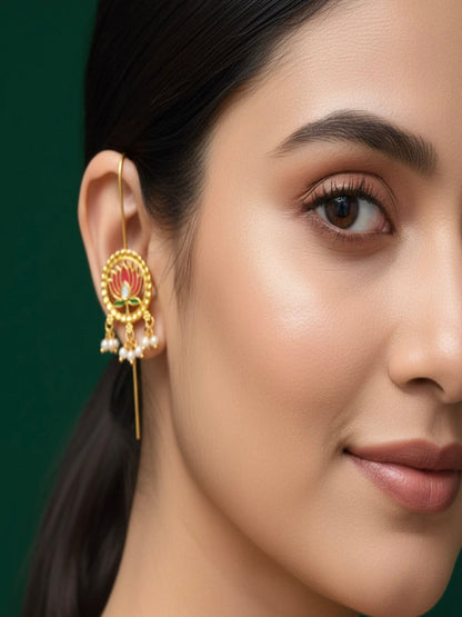 Beautiful Lotus Ear Cuff