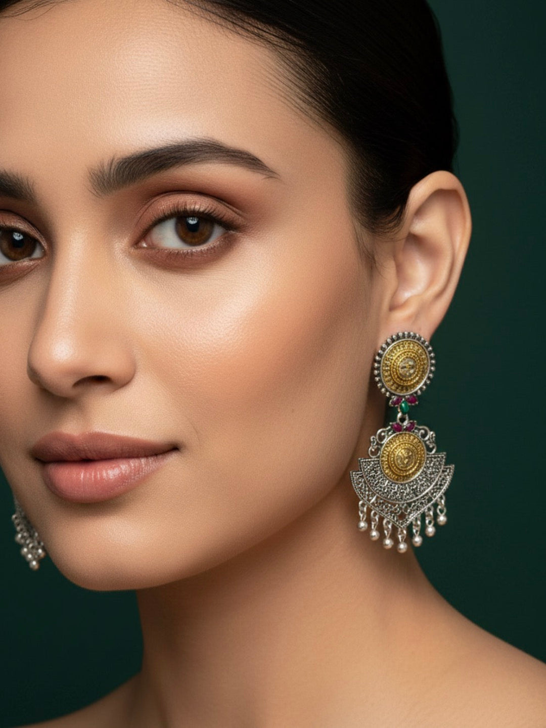 Unique Style German Silver Drop Earrings