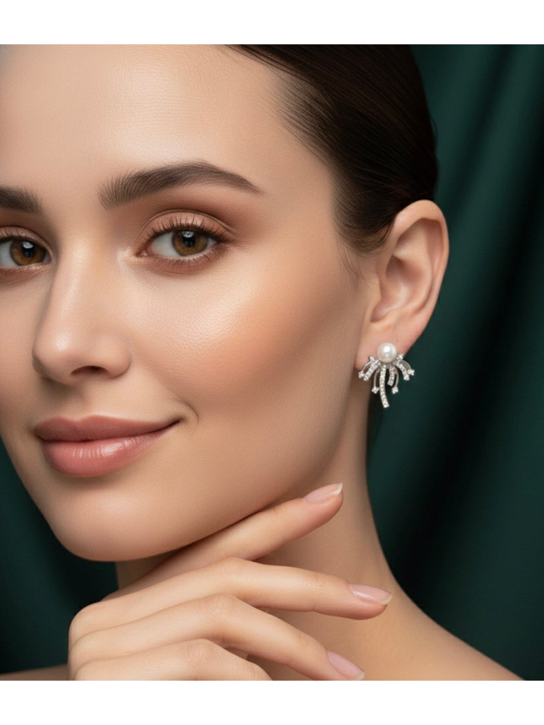 Pearl With Fancy Diamond Earrings