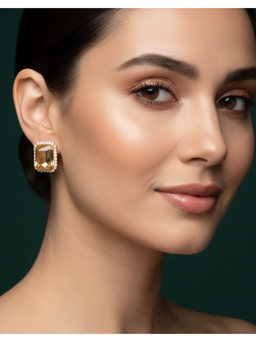 Square Fancy Stone Studs