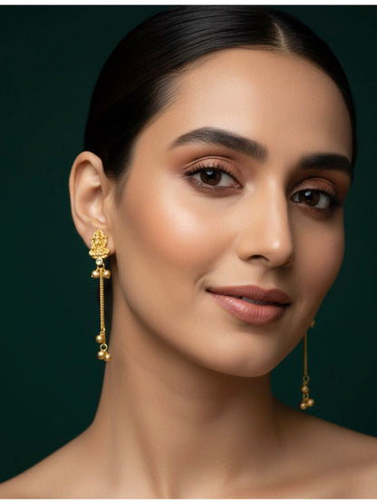Women Gold Plated Long Chain Earing