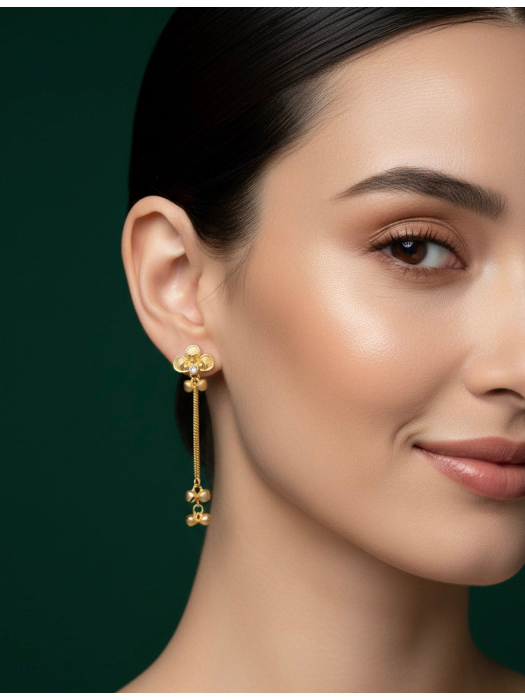 Women Gold Contemproary Long Chain Earing