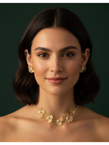 Women Statement Necklace With Earrings