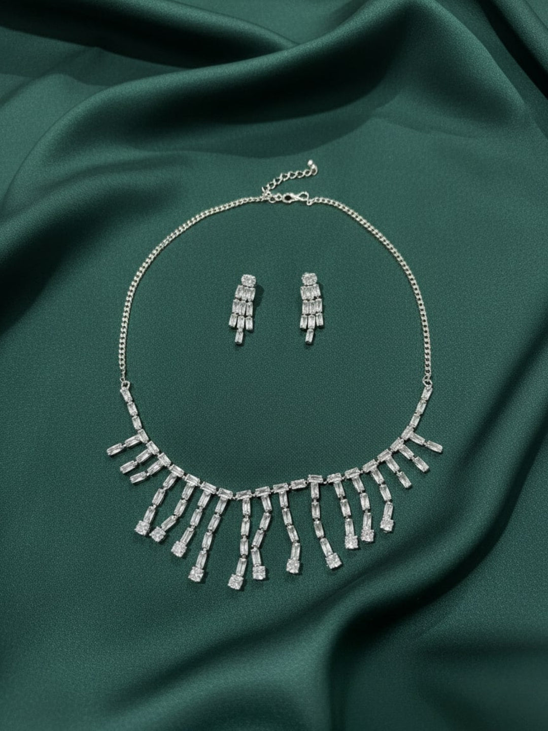 Unique American Stones Necklace With Earring