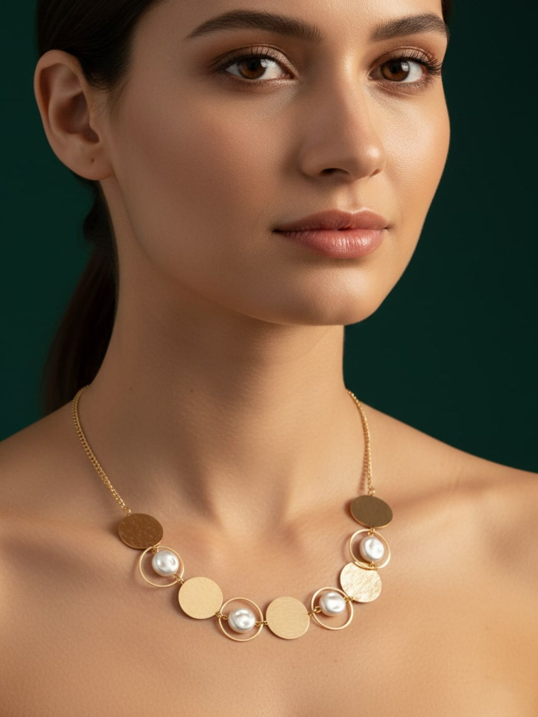 Antique Rings &amp; Pearls Statement Necklace