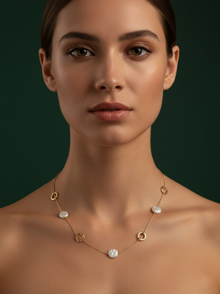Antique Necklace With Beautiful Rings &amp; Beads