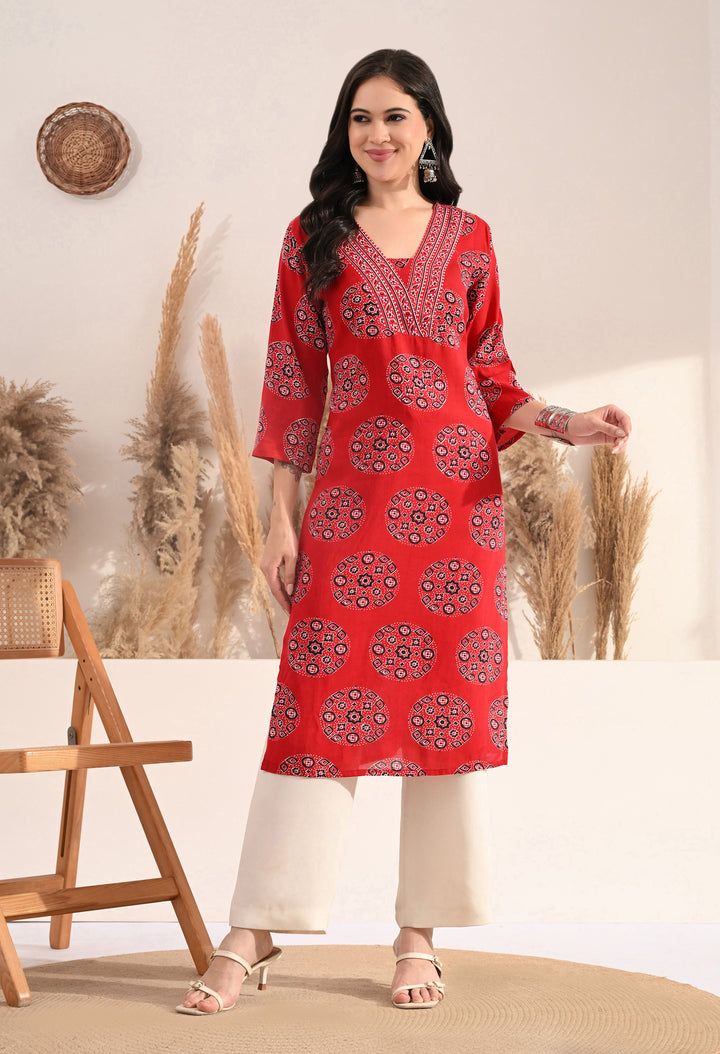A-line Printed Budget Kurtas