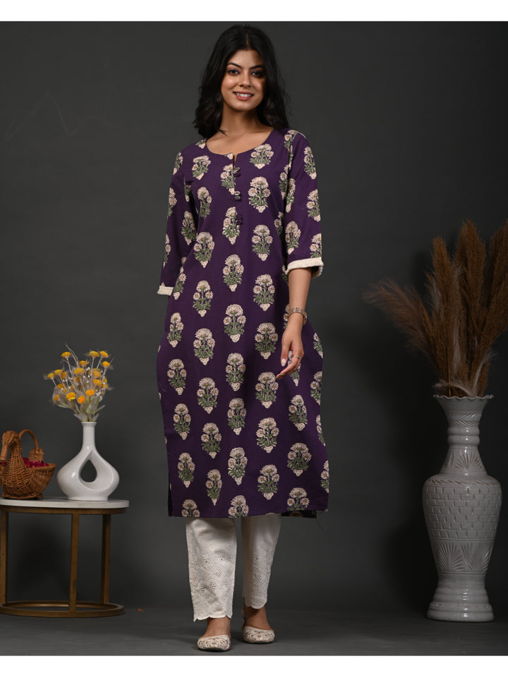 Rimeline burgundy printed kurti – wholesale manufacturer &amp; exporter from India