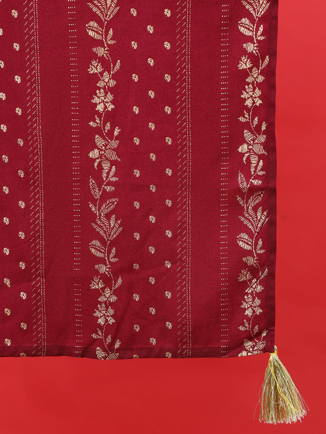 Rayon Calf Length Printed Straight 3/4 Sleeves Round Neck Kurta Bottom Dupatta Set