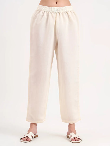 Roman Silk Cream Kurta Dupatta Pant Set