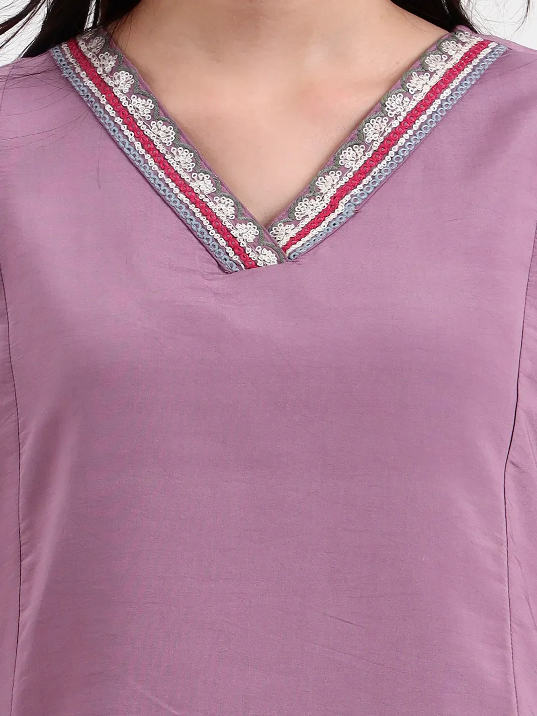 Roman Silk Lavender Kurta Dupatta Pant Set