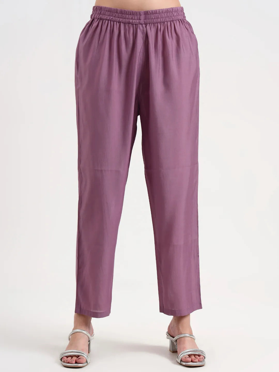 Roman Silk Lavender Kurta Dupatta Pant Set