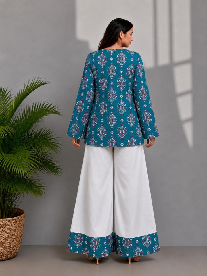 Floral Printed Kurta with Plazzo